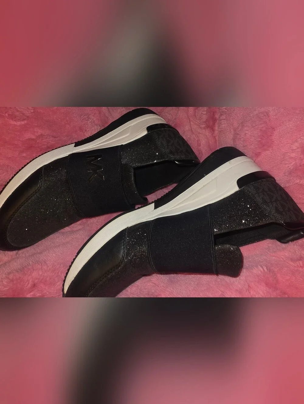 Michael Kors Black Slip-On Platform Sneakers
